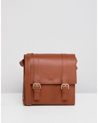 ASOS DESIGN Structured Leather Mini Satchel Bag