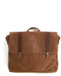 Walnut Brown Leather Satchel Bag