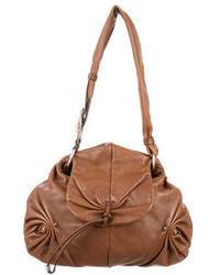 Saint Laurent Yves Ruched Leather Shoulder Bag