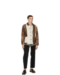 Wood Wood Brown Leather Winston Jacket