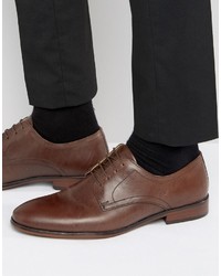 Red Tape Lace Up Smart Shoes In Brown Leather