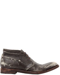 Alberto Fasciani Vintage Effect Leather Lace Up Shoes