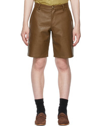 Han Kjobenhavn Brown Vegan Leather Suit Shorts