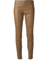 Brown Leather Pants for Women | Lookastic