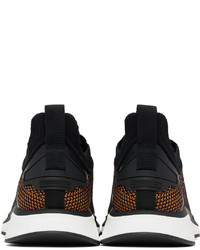 Zegna Black Orange Slip On Sneakers