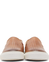 H By Hudson Brown Woven Hannuk Slip On Sneakers