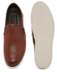 To Boot New York Atlantic Perforated Leather Slip On Sneakers