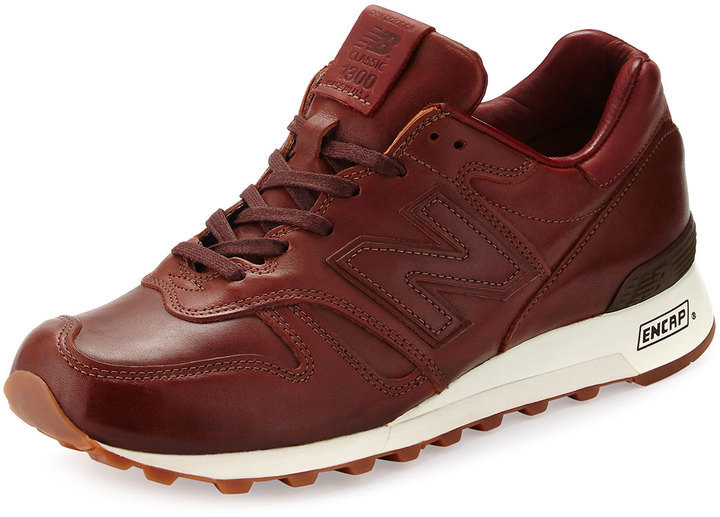 new balance brown leather sneakers