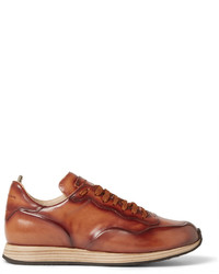 Officine Creative Keino Polished Leather Sneakers