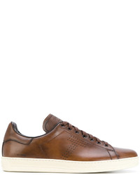 Tom Ford Leather Lace Up Sneakers