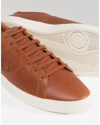 Fred Perry Spencer Waxed Leather Sneakers