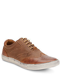 Joe's Jeans Waves Leather Coated Canvas Wingtip Sneakers
