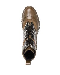 Versace Lace Up Leather Boots
