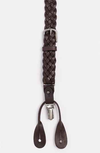 Trafalgar Nevada Convertible Braided Leather Suspenders, $85 ...