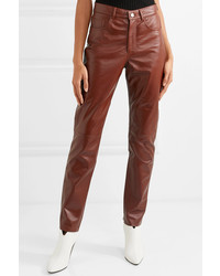 Philosophy di Lorenzo Serafini Glossed Leather Straight Leg Pants