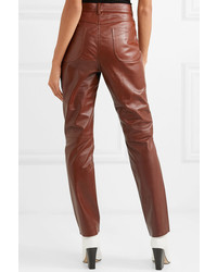 Philosophy di Lorenzo Serafini Glossed Leather Straight Leg Pants