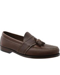 Bass Colbert Brown Leather Tassel Loafers