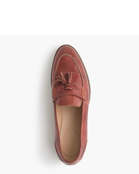 J.Crew Biella Crackled Leather Loafers