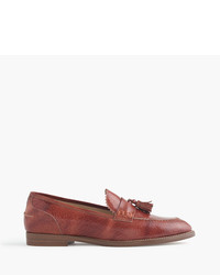 J.Crew Biella Crackled Leather Loafers