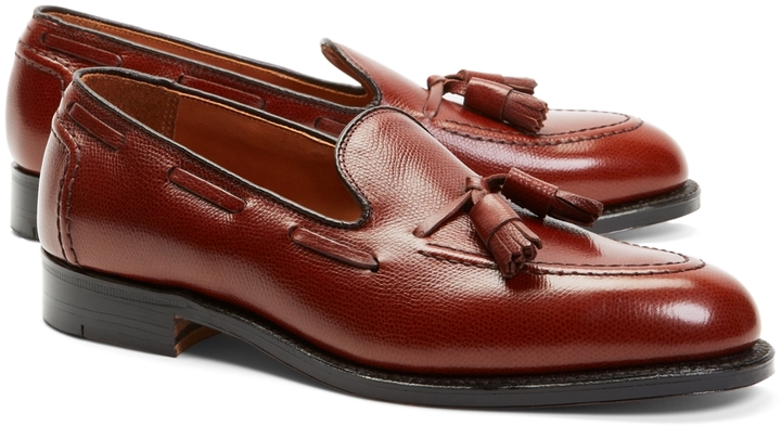 Brooks Brothers Textured Tassel Loafers, $548 | Brooks Brothers | Lookastic