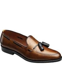 Grayson Bourbon Calfblack Leather Tassel Loafers