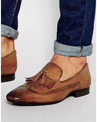 Hudson London Bodey Leather Tassel Loafers