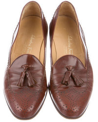 Salvatore Ferragamo Leather Wingtip Loafers