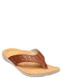 Spenco Crystal Orthotic Leather Thong Sandals