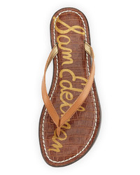 Sam Edelman Gracie Leather Thong Sandal Saddle