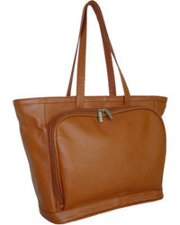 Amerileather Cosmopolitan Leather Tote Burgundy Shoulder Bags