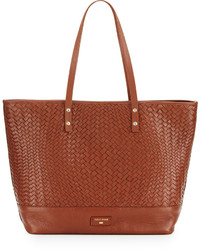 Cole Haan Beckett Woven Leather Tote Bag Sequoia