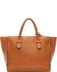 Valentino Brown Braided Leather Large Tote