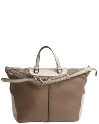 Tod's Brown Pebbled Leather Shoulder Tote