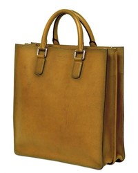 Giorgio Armani Brushed Saffiano Leather Tote Bag