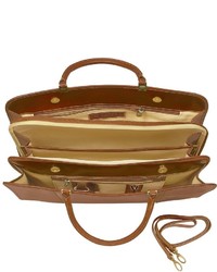 Chiarugi Handmade Brown Genuine Italian Leather Business Bag