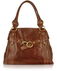 Chiarugi Handmade Brown Genuine Leather Tote Bag