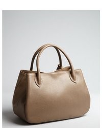 Furla Taupe Textured Leather New Giselle Top Handle Bag