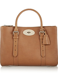 Mulberry The Bayswater Double Zip Textured Leather Tote Brown