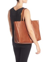 Madewell The East West Transport Leather Tote Black