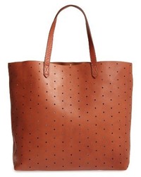 Madewell Transport Perforated Leather Tote Brown