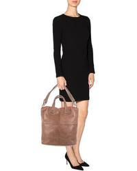 Givenchy Zipper Embellished Textured Leather Nightingale Tote