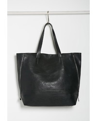 Forever 21 Zippered Side Faux Leather Tote