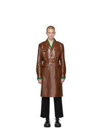 Brown Leather Trenchcoat