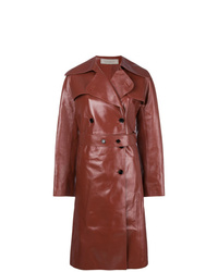 Nina Ricci Double Breasted Leather Coat