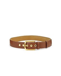 Prada Classic Daino Leather Belt Brown