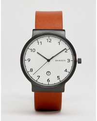 Skagen Ancher Tan Leather Watch Skw6297