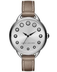Marc Jacobs Betty Stainless Steel Metallic Leather Strap Watch