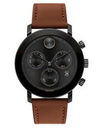 Movado Bold Evolution Chronograph Leather Watch