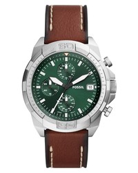 Fossil Bronson Chronograph Leather Watch