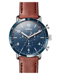 Shinola Canfield Chronograph Leather Watch